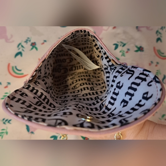 EUC Y2K Juicy Couture Vegan Pink Boho Neutral Crossbody Purse Bag w/ Card Slots - Picture 9 of 10